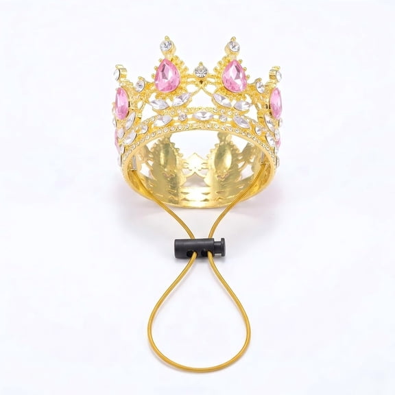 BESTSKY Pet Rhinestone Dog Crown Party Hats,Small Dog Birthday Hat Adjustable Pet Queen King Crown Headwear for Small Cat Dog Birthday Wedding New Year Party Photos Prop Costume Accessories