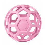 BESTSKY Pet Roller , Dog Toy Puzzle Ball, Natural Rubber, Large 5.5" Inch Diameter, Pink Dog Toys Pink