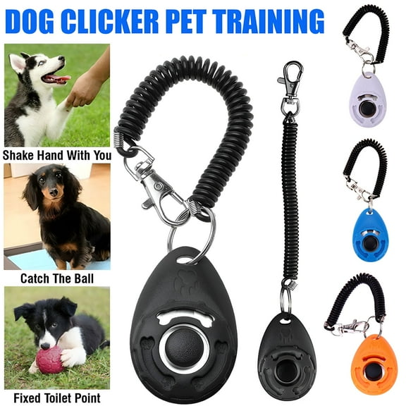 BESTSKY Pet Trainer Oval Shape Elastic ABS Dog Training Clicker for Outdoor
