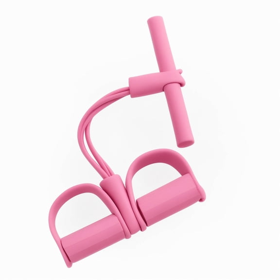 BESTSKY Pilates Equipment,Eco-Friendly High-Stretch Tubes Gym Equipment,Non-Slip Foam Handles & Footrests Stretching Equipment,Pilates Bar,Pink