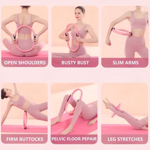 BESTSKY Pilates Ring, 15" Lightweight Magic Pilates Ring Fitness Circle for Toning Arms, Thighs/Legs & Core Men And Women Pilates Circle Ring