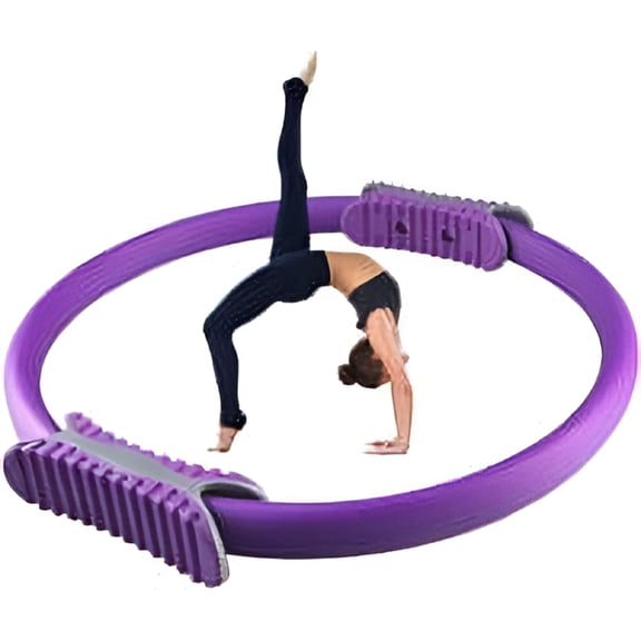 BESTSKY Pilates Ring for Body Sculpting, 37cm Resistance Training Circle with Non-Slip Handles, Gymnastic Toning Ring for Thighs, Abs, Legs, and Core Strength Workouts