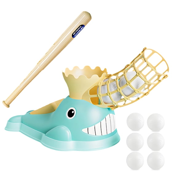 BESTSKY Pitching Machine,Portable Baseball Pitching Machines,Foot Pedal Automatic Baseball Toys,Baseball Practice Equipment,Indoor and Outdoor Training Toys,Blue