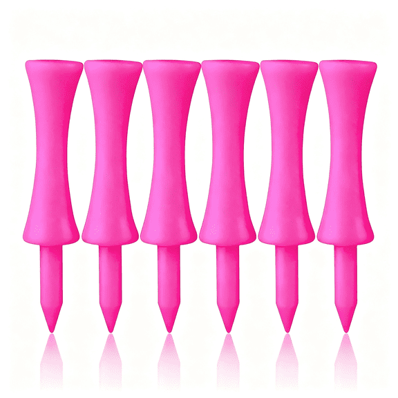 BESTSKY Plastic Golf Castle Tees Step Down 100 Pack Pink Golf Tees 100 Pack