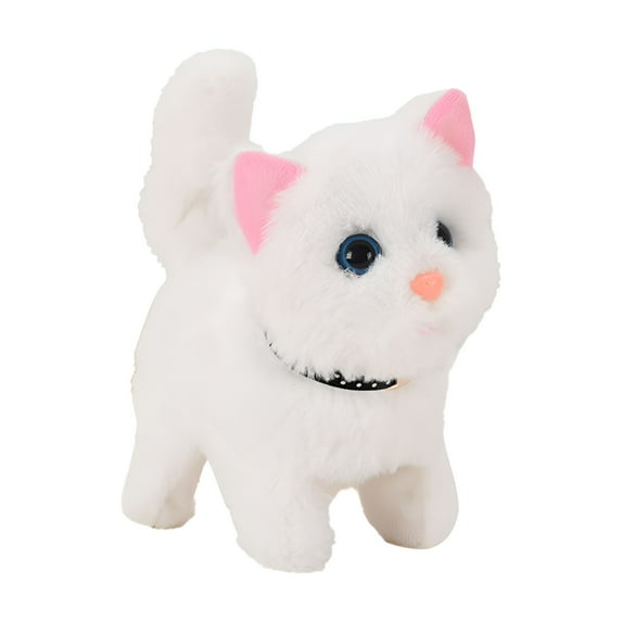 BESTSKY Plush Electronic Interactive Cats That Move and Meow Walking Lifelike Interactive Toy Robot Kitten Pet Cute Stuffed Kitten for Girls Kids