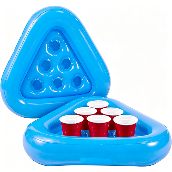 BESTSKY Pool Pong Rack Floating Beer Pong Set, Includes 2 Rafts Includes 2 Rafts Beer Pong Pool Float