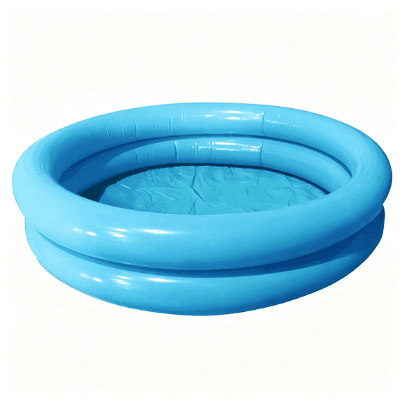 BESTSKY Pool for Toddlers 1-3, Family Inflatable Pool for Kids, 2 Ring Blow Up Pool, Small Paddling Pool for Indoor Outdoor, with Water Toys (Blue)