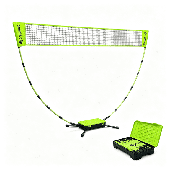 BESTSKY Portable Badminton Net(Green,Badminton Net 9X5 Ft)