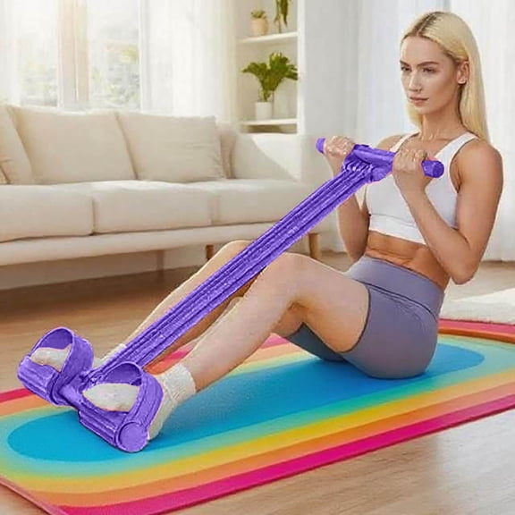 BESTSKY Portable Pedal Resistance Band with Handle,8-Tube Pedal Puller Resistance Rope for Stretching,Pull Up Assistance,Ab Workout,Home Gym Equipment,Full Body Exercise Trainer for Men&Women