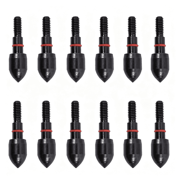 BESTSKY Practice Archery Field Points-12 Pack 100/125 Grain 5/16 Screwed-In Target Arrow Tips Alloy Arrowheads for Recurve Compound Bow Crossbow Hunting Shooting