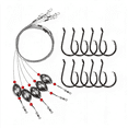 Steel Leader Rigs BESTSKY Pre-Rigged Carolina Rig Saltwater, Egg Sinker Grouper Rigs with ...