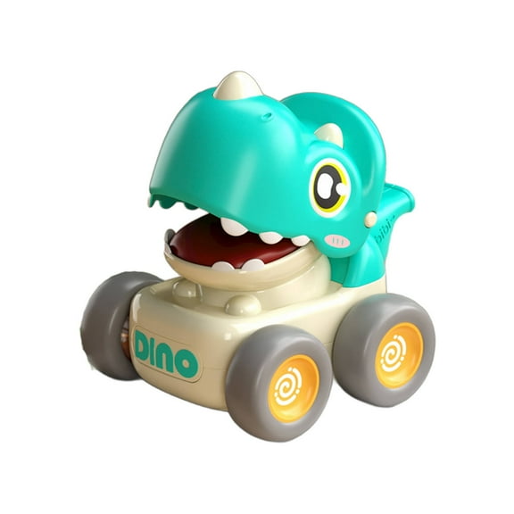 BESTSKY Press and Go Car Toys Push to Start Baby Animal Racing Cars Whistle Sound Effect Infant Play Vehicle Set Style 4