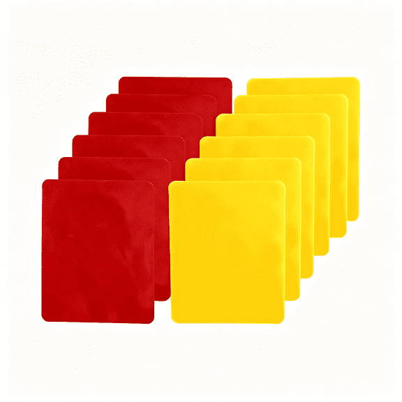 BESTSKY Pvc Soccer Referee Cards Durable Red Yellow Warning Cards Umpires Coaches Referees Official Football Match Officiating Kit Sports Games School Stadiums Competitions Champions
