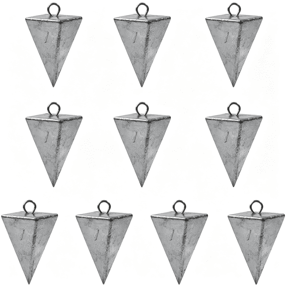 BESTSKY Pyramid Sinkers Fishing Weights,Saltwater Surf Fishing Sinkers Triangle Fishing Weights for Ocean Saltwater Surf Fishing Gear Tackle 1Oz 2Oz 3Oz 4Oz 5Oz 6Oz 8Oz