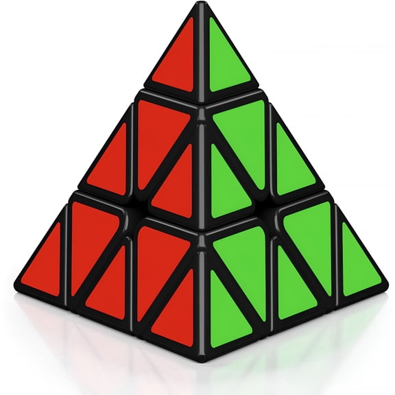 BESTSKY Pyramid Speed Cube,3X3X3 Pyramid Speed Cube Triangle Cube Puzzle Magic Cube(Black)