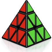 BESTSKY Pyramid Speed Cube,3X3X3 Pyramid Speed Cube Triangle Cube Puzzle Magic Cube(Black)