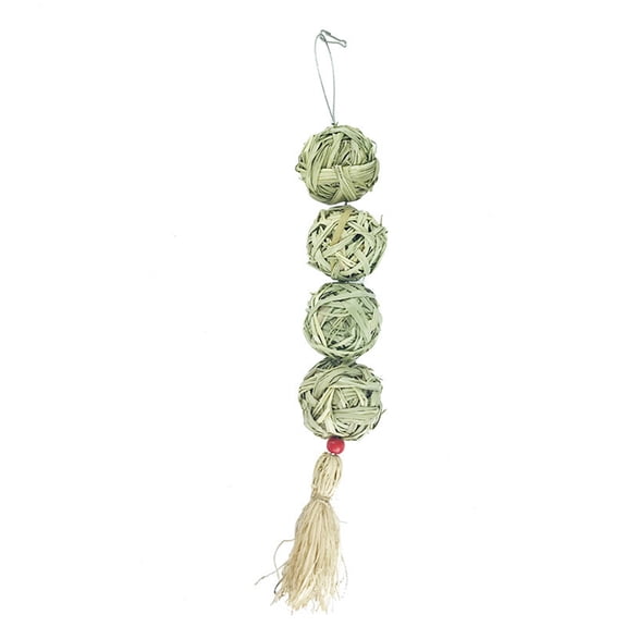 BESTSKY 2026 New Rabbit Chew Toys Hanging Natural Grass Handwoven Ball String for Bunny Guinea Pig Teeth Health for Rabbit Guinea Pig Small Pets