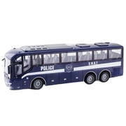 BESTSKY Rc Car Simulation Design Police Car toy Interactive Lighting School Bus Blue