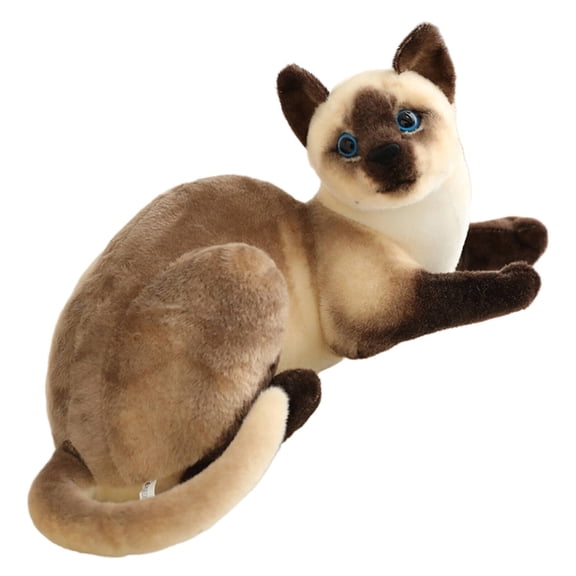 BESTSKY Realistic Cat Stuffed Animal, 12 Inch Soft Plush Kitty Toy, Cute Feline Plushie for Cuddling, Kids Bedroom Decor, Pet Lover Gift, Style1
