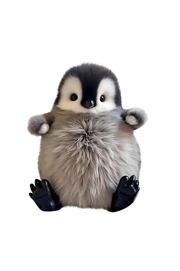Realistic Plush Penguin Keychain, Soft Emotional Support Bag Charm, Cute Animal Pendant for Backpack, Keys, Birthday Gift