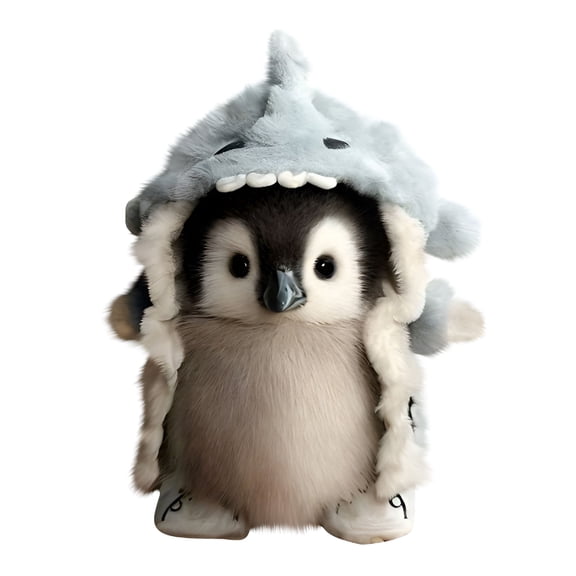 BESTSKY Realistic Plush Robot Penguin, Interactive Emotional Support Companion, Waddling Chirping Pet Toy for Stress Relief, Kids Play, Home Decor