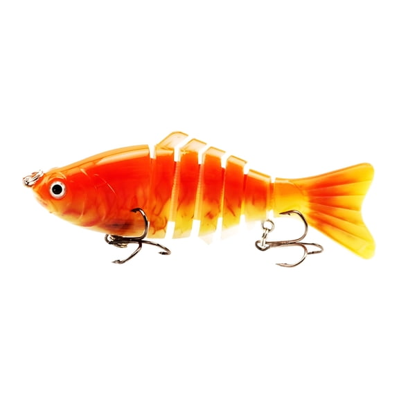 BESTSKY Realistic Swimming Bait 7-section Multi-jointed Fishing Lure with Sharp Hooks Realistic Bionic Swimbait for Freshwater Lightweight Portable for Trout