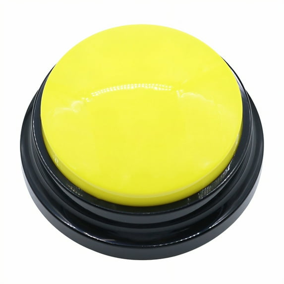 BESTSKY Recordable Button,Custom Voice Recording Dog Buttons,Perfect Size for Paws Dog Talking Buttons,Yellow