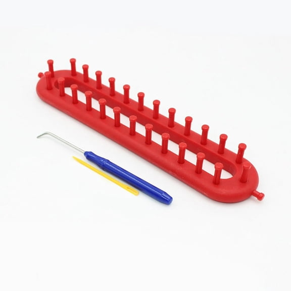 BESTSKY Rectangle Knitting Loom Set, Plastic Rectangle Crochet Hook with Needles Weaving Tool Set, Diy Crocheting Handmade Craft Kit Long Looms Scarf Sweater Shawl Stitch Knit Blankets