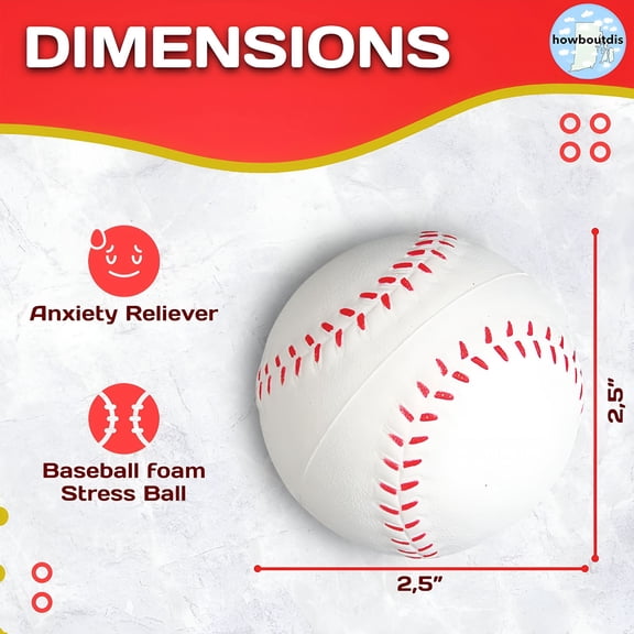 BESTSKY Relaxable Realistic Baseball Sport Balls Baseball Party- Party Favors - 12 Pieces