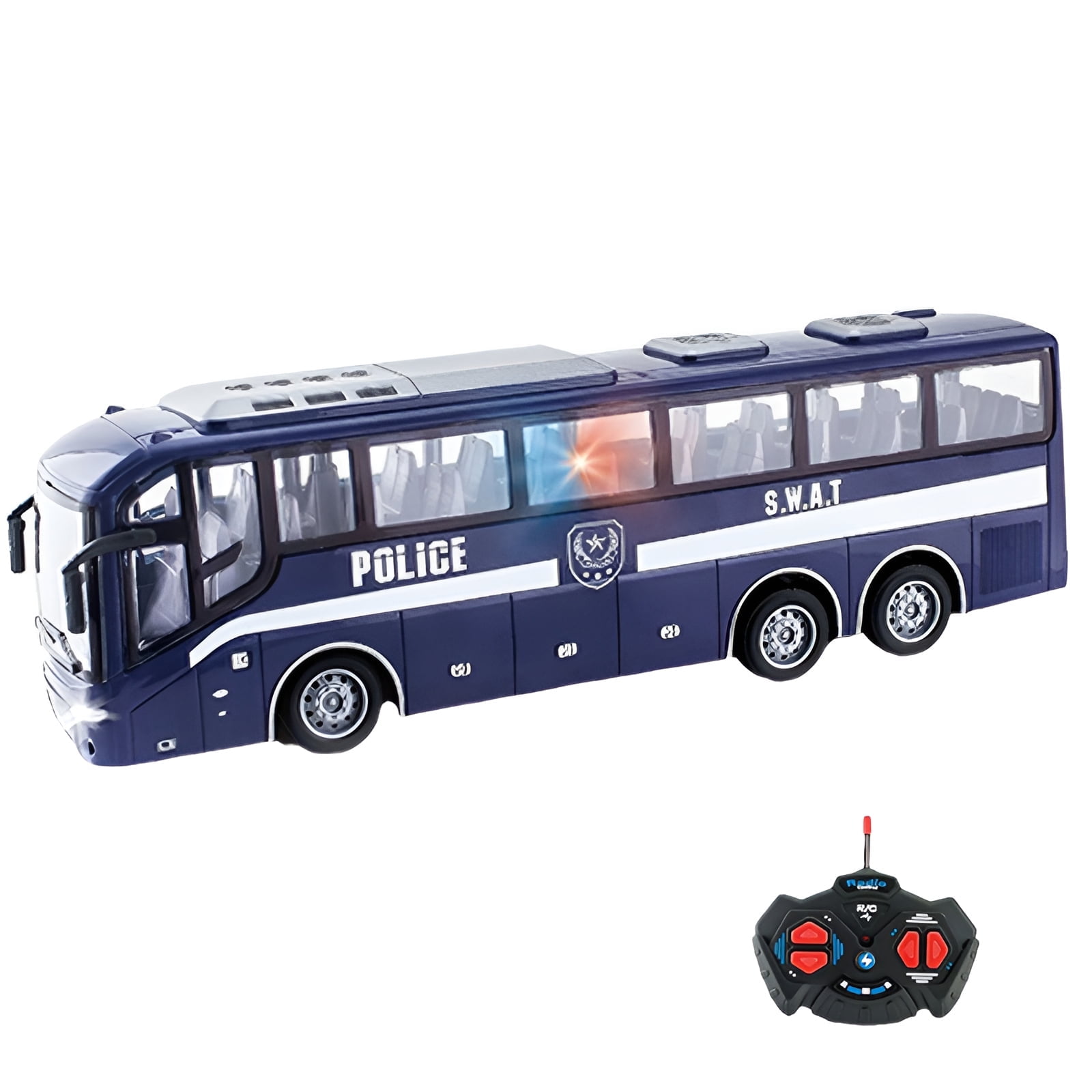 BESTSKY Remote Control Bus,Left Turn Cars Toys,Premium Abs Truck,Battery Model