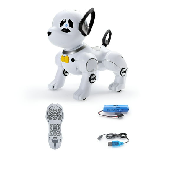 BESTSKY Dog Robot Little Live Pets - 2.4G Programmable Follow Robot Dog for Kids 6+ White