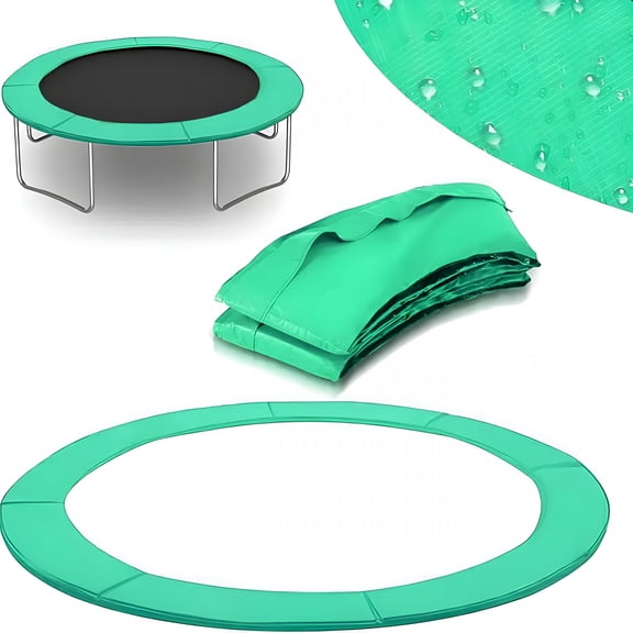 BESTSKY Replacement Trampoline Safety Pad Mat, 8ft 10ft 12ft 14ft 15ft 16ft Trampoline Edge Protection UV Resistant Protector Mat Waterproof Spring Protection Cover Accessories Padding Replacement