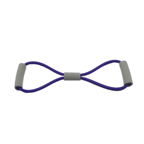 BESTSKY Resistance Bands,High Stretch TPE Workout Bands,Non-Slip Foam Handles Exercise Bands,Purple & Gray