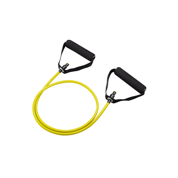 BESTSKY Resistance Bands,Pocket-Sized Gym Exercise Bands,Slip-Resistant Foam Handles Workout Bands,10LB,Yellow