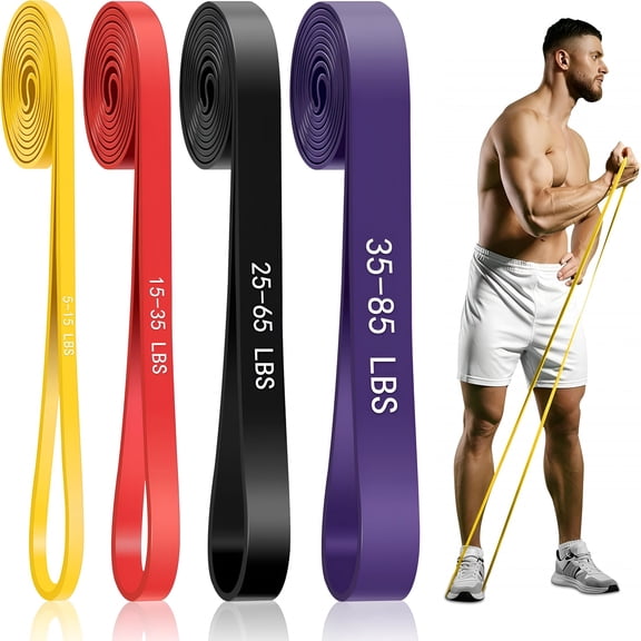 BESTSKY Resistance Bands for Working Out,4-Level Pull Up Assistance Bands,Exercise Bands for Women&Men,Stretch Workout Bands for Full-Body Training,Fitness,Physical Therapy