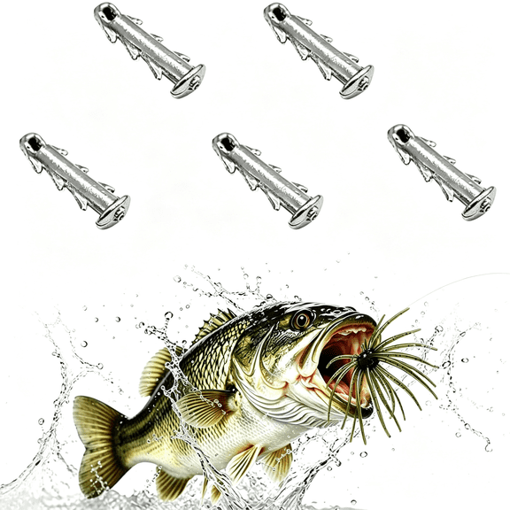 BESTSKY Rig Bait-Locking Weight,Designed for Sea Urchin-Style Baits; Anchor-Shaped Weight,Silver,332 to 316 Oz,5-Pack Sea Urchin Bait Anchor Shaped Sinker.