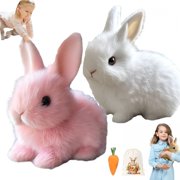 CYFW Interactive Hopping Bunny Toy Lifelike Robotic Stuffed Bunny Plush Toys For Kids