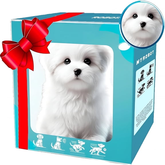 BESTSKY Robot Puppy, Realistic Robot Puppy, Robot Dog That Acts Like A Real Dog, Interactive Robots Dogs, Walking, Barking, Tail Wagging, for Pet Lovers