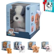 BESTSKY Robot Puppy,Realistic Robotic Puppy,Walk,Sit,Bark and Run Like a Real Dog,Realistic Robot Puppy,A Soft,Interactive Companion White
