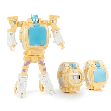BESTSKY Robot Toys Flexible Joints Hero Watch Robot Toy Cool Watch Design Transformer Robot Toy Yellow 2