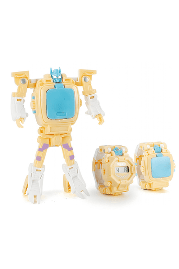 Robot Toys Flexible Joints Hero Watch Robot Toy Cool Watch Design Transformer Robot Toy Yellow 2
