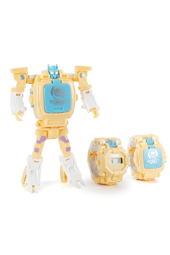 Robot Toys Flexible Joints Hero Watch Robot Toy Cool Watch Design Transformer Robot Toy Yellow 2