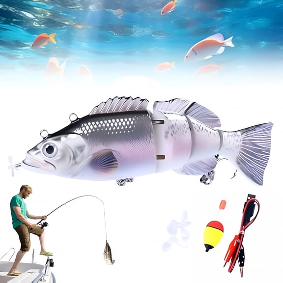 BESTSKY Robotic Swimming Bait, 5.5 Inch Electronic Fishing Lures for Bass, Bluegill, Robotic Swimbaits for Saltwater & Freshwater