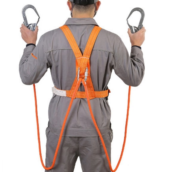 BESTSKY Rock Climbing Harness Fall Protection Expanding Training Shock Absorbing Lanyard High Fall Protection Half Body Harness 5 M
