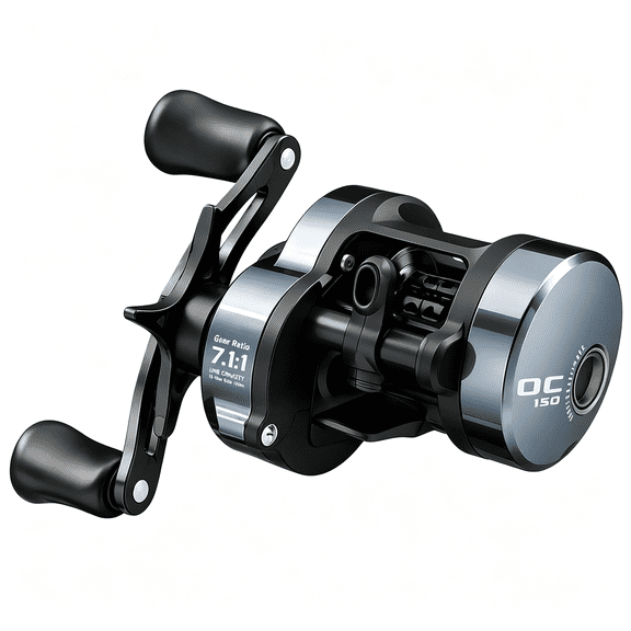 BESTSKY Round Dc Baitcasting Reel, Digital Control Anti-Backlash with Signature Dc Sound, 7.1:1 Gear Ratio, 17.6Lb Drag for Bass Freshwater Dc Baitcaster