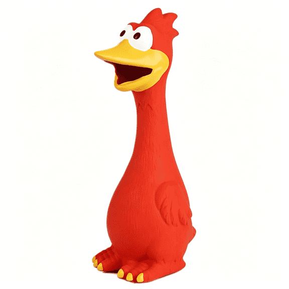 BESTSKY Rubber Chicken Squeaky Dog Toys for Small,Medium Or Large Pet Breeds,Play Fetch,Reduce Separation Anxiety