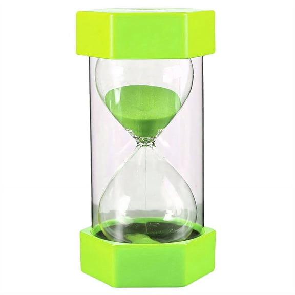 BESTSKY Sand Timer,Double-Layer Stability Hourglass,Hexagonal Sand Timer,Green