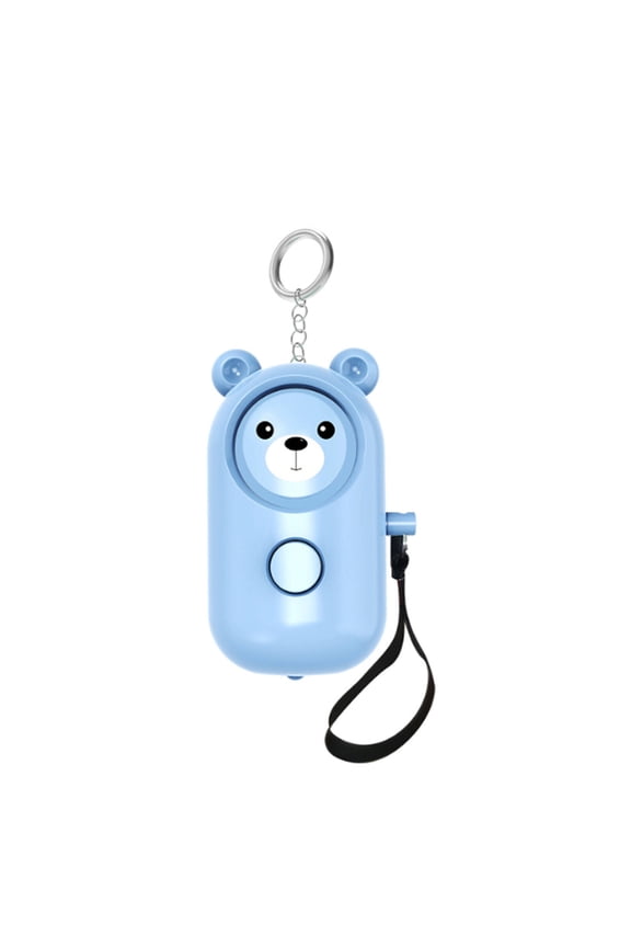 Self Defense Keychain Personal Safety Security Beer Alarm with LED Light 130DB Loud Personal Alarms for Women Girls and Elderly People Blue