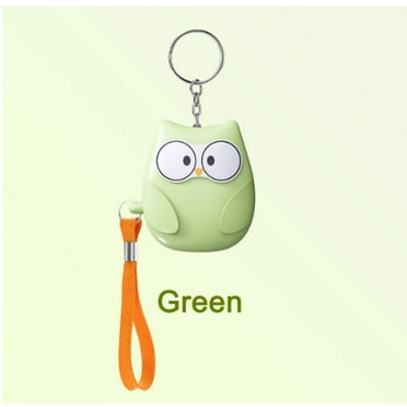BESTSKY Self Defense Keychain Personal Safety Security Owl Alarm with LED Light 130DB Loud Personal Alarms for Women Girls and Elderly People Green