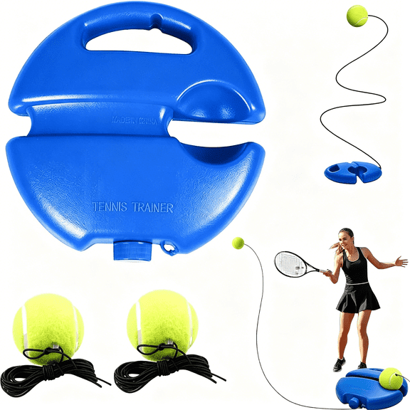 BESTSKY Self Tennis Practice Rebounder Ball with String and Weighted Base,Portable Self Training Tool for Beginners,Indoor Outdoor Tennis Return Equipment